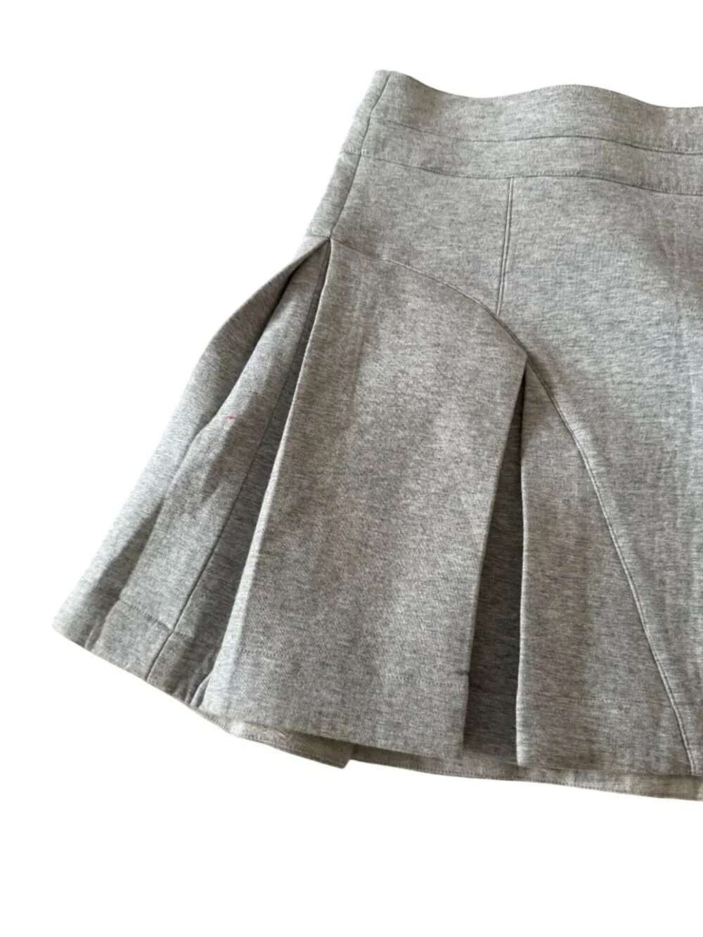 DEREK LAM 10 CROSBY Gray Pleated Jersey Skirt Size 4